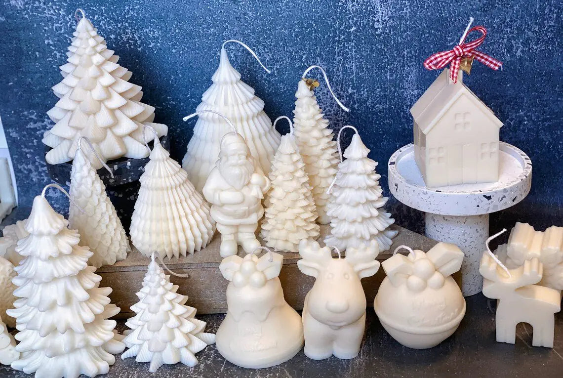 Christmas Cottage Candles | Holiday Decor